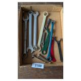 (7) Wrenches & (2) Vintage Stanley Screwdrivers -