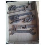 (5) Vintage Pipe Wrenches - Trimo, Lakeside,
