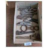 Assorted Vice Grips, Pipe Wrenches, Cutters &