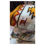 Fleece, Woven Throws & Latch Hook Decor Piece