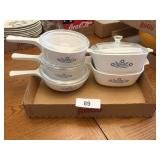 Corningware Smaller Casseroles Cornflower Pattern