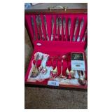 Oneida Community Silverplate Flatware w/ Wood Box