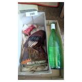 Wild Turkey Whisky Decanter & Empty Wine Bottle