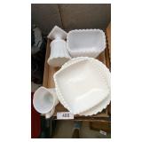 Assorted Vintage Milk Glass