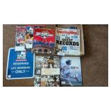 MLB Baseball Magazines & Tin Sign