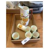 Orange Juice Pitcher & (6) Glasses