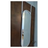 White Metal Frame Over the Door Mirror
