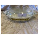 Pyrex Divided Casserole Verde Green Square Flower