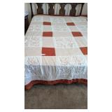 Hand Stitched Embroidered Quilt -**