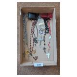 Nice Assortment of Rosaries & Holy Water
