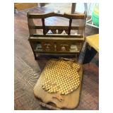 Vintage Magazine Rack, Turkey Wall Decor + Stool