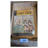 1957 Postage Stamp Album w/ Some Stamps