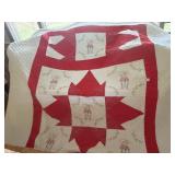 Hand Stitched Quilt w/ Embroidered Cowboys &