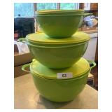 (4) Pc. Tupperware Stacking Bowls -*