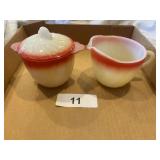 Fire King Creamer & Sugar