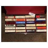 Vintage 8 Track Cassettes In Case