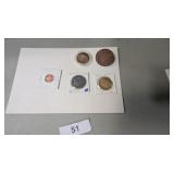 (4) Commemorative Coins & Pin