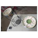 Celebrating Home Chip & Dip, Wrought Iron Stand &