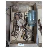 Vintage Kitchen Tools & (2) Canning Jars