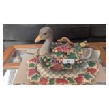 Fitz & Floyd Duck Shaped Platter &