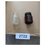 (2) Glass Jars: Moroline & Chesebrough jar