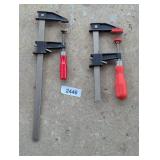 (2) Small Adjustable Bar Clamps