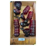 (6) Anchor Hocking Royal Ruby Sherbet Glasses &