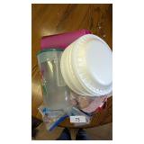Plastic Pitchers, Napkins, Dish Cloths, +