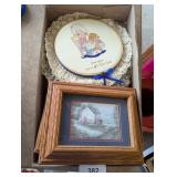 (2) Precious Moments Cross Stitch Wall Hangings &