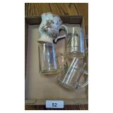 (2) Glass Bird Mugs &