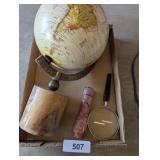 Small Globe Table Decor, Magnifying Glass &