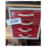 Small Metal Organizer w/ Contents