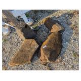 (3) Landscape Rocks & Concrete Piece