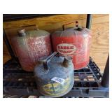 (3) Eagle Galvanised Gas Cans