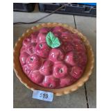 Vintage Treasure Craft Ceramic Pie Keeper Dish