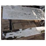 Picnic Table Wood & Heavy Metal Base