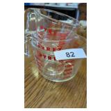 (3) Pyrex Glass Measuring Bowls