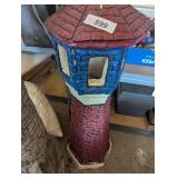 Concrete Painted Lighthouse Garden Decor