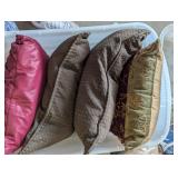 Throw Pillows In Tote w/ Lid