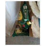 Lawn Seed Mixture, Insulation & Wood Pieces