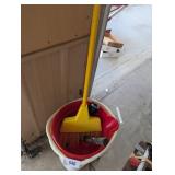 Broom, Small Trash Can, Plastic Bucket, +