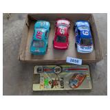 (3) Plastic Bottom/ Metal Top Nascar Models &