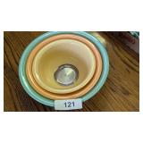 (3) Pyrex Pastel Nesting Bowl Set w/