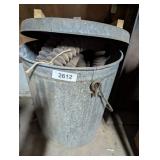 Metal Trash Can & Hose