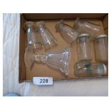 Vintage Spice Jars, Sundae Dish & Juice Glasses