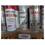 Large quantity assorted spray paints