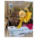 Basket, Vase & Artificial Floral