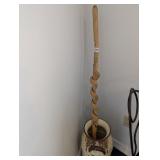 Asian Theme Vase w/ Walking Stick