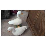 (2) Ceramic Duck Figurines -*