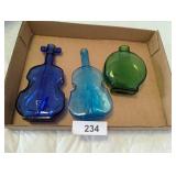 (2) Bass Shaped Bottles & Other Bottle